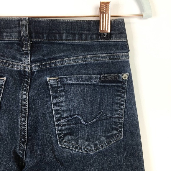 7 for All Mankind Gwenevere skinny ankle jeans dark blue denim wash Size 24 - Picture 4 of 6